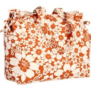 Universal Flower Power Orange Expandable Tote Bag